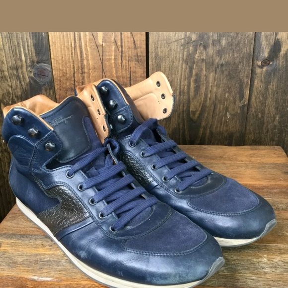 Salvatore Ferragamo Other - Salvatore Ferragamo Men's shoes Navy Suede Lace Up